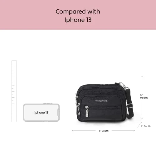 Baggallini Unisex Adult Triple Zip Bagg Cross Body Handbags, Black, One Size US 6 Baggallini Unisex Adult Triple Zip Bagg Cross Body Handbags, Black, One Size US - Image 6