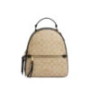 Coach Women's Jordyn Backpack (Blocked Signature Canvas - Light Khaki - Brown Multi)