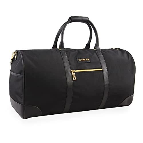 BEBE Women's Whitney Duffel Bag, Black Gold 1 BEBE Women's Whitney Duffel Bag, Black Gold