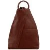 Tuscany Leather Shanghai Leather Backpack Brown