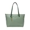 Fossil Women's Rachel Eco-Leather Tote Bag Purse Handbag, Sage (Model: ZB7507343)