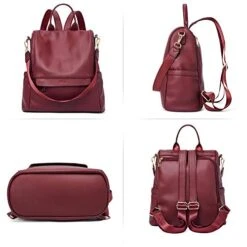 CLUCI Women Backpack Purse Fashion Leather Large Travel Bag Ladies Shoulder Bags Wine Red 9 CLUCI Women Backpack Purse Fashion Leather Large Travel Bag Ladies Shoulder Bags Wine Red -Backpack Shop 412pOc o1nL