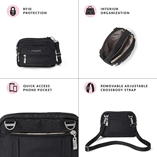 Baggallini Unisex Adult Triple Zip Bagg Cross Body Handbags, Black, One Size US 7 Baggallini Unisex Adult Triple Zip Bagg Cross Body Handbags, Black, One Size US - Image 7