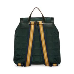 Anne Klein Quilted Nylon Backpack, Evergreen/Evergreen/Distant Mountain-Ochre-White -Backpack Shop 41BMSGxVwnL