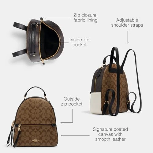 Coach Jordyn Backpack, Khaki Multi 4 Coach Jordyn Backpack, Khaki Multi - Image 4