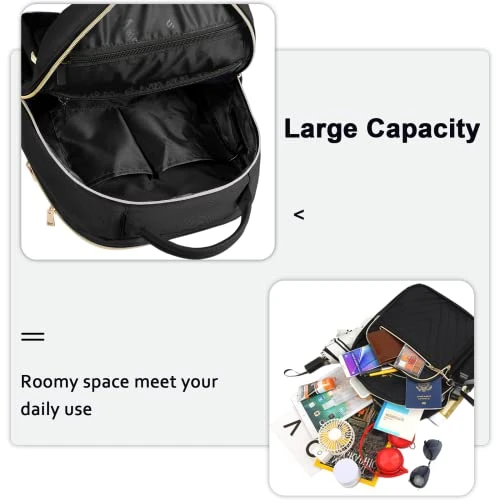 MATEIN Mini Backpack For Women, Waterproof Stylish Daypack Purse Shoulder Bag With USB Charging Port, Lightweight Small Casual Daily Travel Backpack For Ladies Teen Girls, 2pcs Sets, Black 6 MATEIN Mini Backpack For Women, Waterproof Stylish Daypack Purse Shoulder Bag With USB Charging Port, Lightweight Small Casual Daily Travel Backpack For Ladies Teen Girls, 2pcs Sets, Black - Image 6