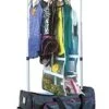 Travolution 23 Inch Garment Rack Duffel With Wheels, Black/Pink
