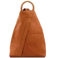 Tuscany Leather Shanghai Leather Backpack Cognac