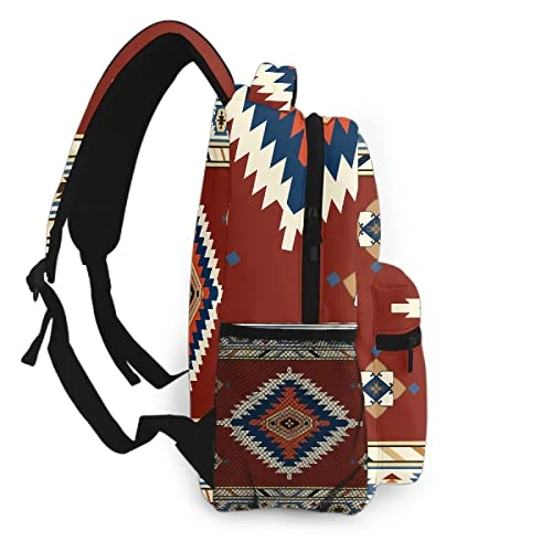 Aztec Backpack Tribal Western Backpack For Boys Girls Elementary School Navajo Bags Back To School Gift Bookbag 2nd 3rd 4th 5th 6th Grade 4 Aztec Backpack Tribal Western Backpack For Boys Girls Elementary School Navajo Bags Back To School Gift Bookbag 2nd 3rd 4th 5th 6th Grade - Image 4