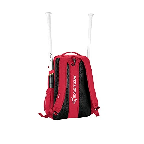 EASTON WALK-OFF IV Bat & Equipment Backpack Bag | Baseball Softball | 2020 | Red | 2 Bat Sleeves | Vented Shoe Pocket | External Helmet Holder | 2 Side Pockets | Valuables Pocket | Fence Hook 4 EASTON WALK-OFF IV Bat & Equipment Backpack Bag | Baseball Softball | 2020 | Red | 2 Bat Sleeves | Vented Shoe Pocket | External Helmet Holder | 2 Side Pockets | Valuables Pocket | Fence Hook - Image 4