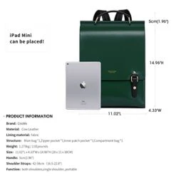 Cnoles Leather Backpack Purse For Women Fashion Ladies Vintage Bag Casual School College Travel Backpacks Large Bookbag Green -Backpack Shop 41NlPWNtT0L