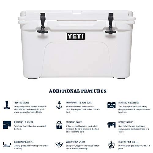 YETI Tundra 45 Cooler, White 3 YETI Tundra 45 Cooler, White - Image 3
