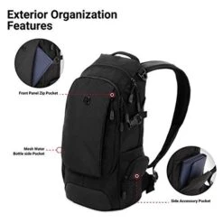 SWISSGEAR Compact Organizer Backpack | Narrow Profile Daypack| Men's And Women's - Black -Backpack Shop 41RIUpJnHVL