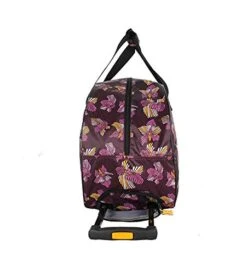 LUCAS Designer Carry On Luggage Collection - Lightweight Pattern 22 Inch Duffel Bag- Weekender Overnight Business Travel Suitcase With 2- Rolling Spinner Wheels (Poly Purple) -Backpack Shop 41WqJuzrVkL