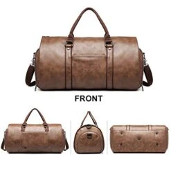 Carry On Garment Bags For Travel Leather Garment Duffle Bag Convertible Mens Suit Travel Bags With Shoe Compartment,Waterproof,Perfect For Business Travel/Husband Gifts (Brown) 10 Carry On Garment Bags For Travel Leather Garment Duffle Bag Convertible Mens Suit Travel Bags With Shoe Compartment,Waterproof,Perfect For Business Travel/Husband Gifts (Brown) -Backpack Shop 41XpYKyMs6L
