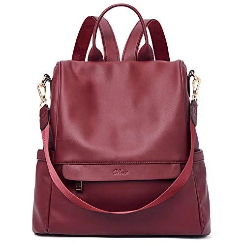 CLUCI Women Backpack Purse Fashion Leather Large Travel Bag Ladies Shoulder Bags Wine Red 1 CLUCI Women Backpack Purse Fashion Leather Large Travel Bag Ladies Shoulder Bags Wine Red