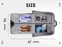 MATEIN Garment Bags, Large Suit Travel Bag With Pockets & Shoulder Strap For Business Trip, Professional Foldable Carry On Bag Gifts For Men Women, Client, Waterproof Luggage Bags For Travel, Black -Backpack Shop 41h0gVBBX L