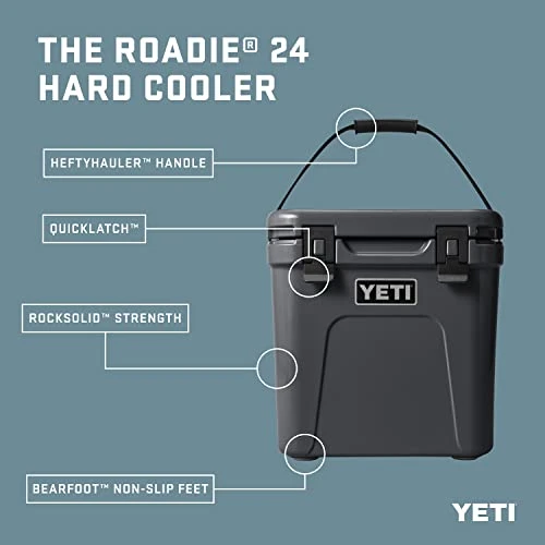 YETI Roadie 24 Cooler, Charcoal 7 YETI Roadie 24 Cooler, Charcoal - Image 7