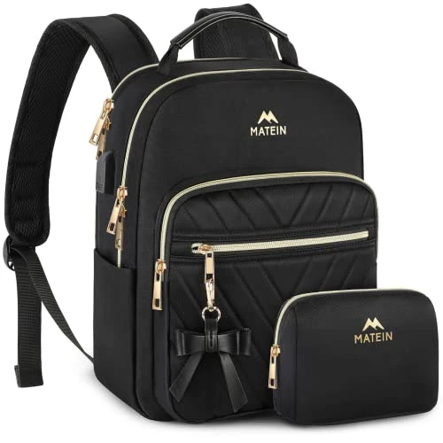 MATEIN Mini Backpack For Women, Waterproof Stylish Daypack Purse Shoulder Bag With USB Charging Port, Lightweight Small Casual Daily Travel Backpack For Ladies Teen Girls, 2pcs Sets, Black 1 MATEIN Mini Backpack For Women, Waterproof Stylish Daypack Purse Shoulder Bag With USB Charging Port, Lightweight Small Casual Daily Travel Backpack For Ladies Teen Girls, 2pcs Sets, Black