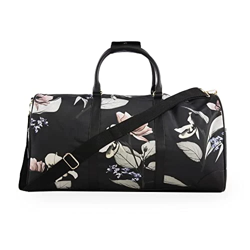 BEBE Women's Whitney Duffel Bag, Black Floral 4 BEBE Women's Whitney Duffel Bag, Black Floral - Image 4