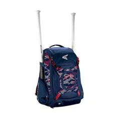 EASTON WALK-OFF IV Bat & Equipment Backpack Bag | Baseball Softball | 2020 | Stars & Stripes | 2 Bat Sleeves | Vented Shoe Pocket | External Helmet Holder | 2 Side Pockets | Valuables Pocket | Hook -Backpack Shop 41xkHOV9lrL