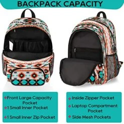 Pardick Aztec Print School Backpacks For Girls Boys Teens Students - Stylish College Schoolbag Book Bag - Water Resistant Travel Backpacks For Women Men -Backpack Shop 513MOWWnxBL