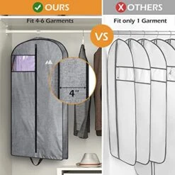 MISSLO 43" Heavy Duty Hanging Garment Bags For Travel Suit Bag For Men Waterproof Oxford Fabric Suit Cover For Traveling Monogrammed Closet Clothes Storage -Backpack Shop 515NGhONw8L