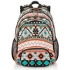 Pardick Aztec Print School Backpacks For Girls Boys Teens Students - Stylish College Schoolbag Book Bag - Water Resistant Travel Backpacks For Women Men