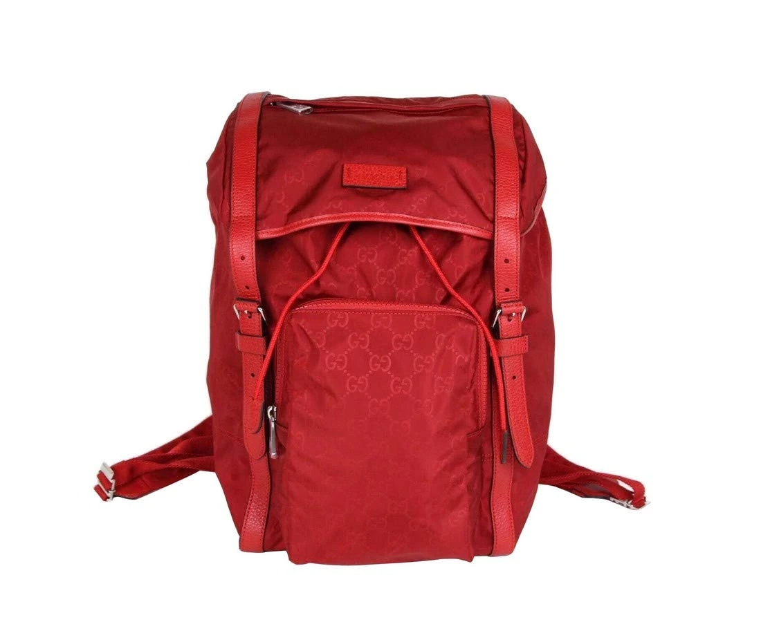 Gucci Unisex Red Nylon Backpack Travel Bag 510336 6523 5 Gucci Unisex Red Nylon Backpack Travel Bag 510336 6523 - Image 5