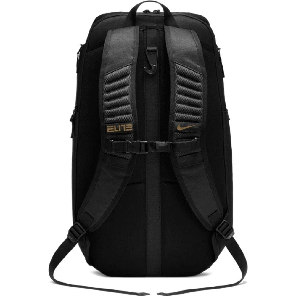 Nike Hoops Elite Pro Basketball Backpack,Black/Metallic Gold,One Size 3 Nike Hoops Elite Pro Basketball Backpack,Black/Metallic Gold,One Size - Image 3