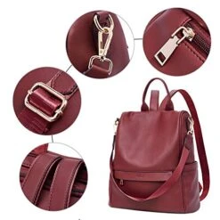 CLUCI Women Backpack Purse Fashion Leather Large Travel Bag Ladies Shoulder Bags Wine Red 10 CLUCI Women Backpack Purse Fashion Leather Large Travel Bag Ladies Shoulder Bags Wine Red -Backpack Shop 51DqHKQrFXL