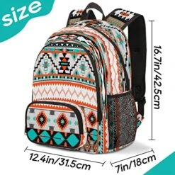 Pardick Aztec Print School Backpacks For Girls Boys Teens Students - Stylish College Schoolbag Book Bag - Water Resistant Travel Backpacks For Women Men -Backpack Shop 51GZwZDDUQL