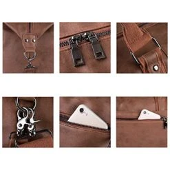 Leather Travel Bag With Shoe Pouch,Weekender Overnight Bag Waterproof Leather Large Carry On Bag Travel Tote Duffel Bag For Men Or Women -Backpack Shop 51H02eq vKL