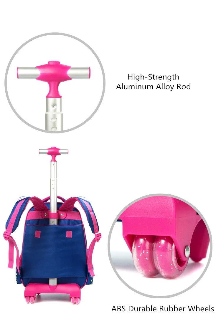 Meetbelify Girls Unicorn Rolling Backpacks Kids Backpack With Wheels For Girls School Bags With Lunch Box 3 Meetbelify Girls Unicorn Rolling Backpacks Kids Backpack With Wheels For Girls School Bags With Lunch Box - Image 3