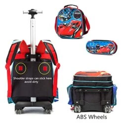 Meetbelify 3Pcs Rolling Backpack For Boys,School Backpack With Wheels For Boys -Backpack Shop 51SpMidzI 2BL