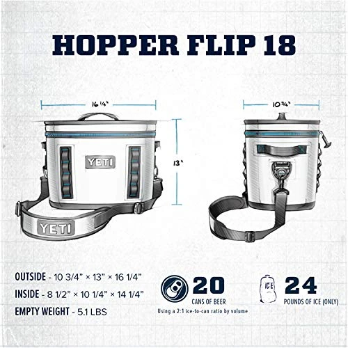 YETI Hopper Flip 18 Portable Cooler, Navy 3 YETI Hopper Flip 18 Portable Cooler, Navy - Image 3