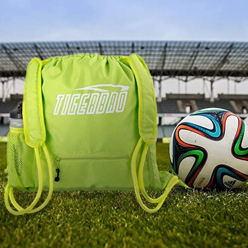 Tigerbro Soccer Backpack Basketball Sackpack With Detachable Mesh Sack Green Football Gear Bag With Nylon Ball Holder Shoe Compartment Waterproof For Boys Girls Women Men 2 Tigerbro Soccer Backpack Basketball Sackpack With Detachable Mesh Sack Green Football Gear Bag With Nylon Ball Holder Shoe Compartment Waterproof For Boys Girls Women Men - Image 2