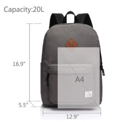 Lightweight Backpack For School, VASCHY Classic Basic Water Resistant Casual Daypack For Travel With Bottle Side Pockets (Gray) 13 Lightweight Backpack For School, VASCHY Classic Basic Water Resistant Casual Daypack For Travel With Bottle Side Pockets (Gray) -Backpack Shop 51brUFcb5mL