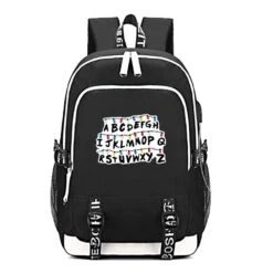 Stranger Things Backpack With USB Charging Port School Boys Girls Bookbag Laptop Backpack For Teens