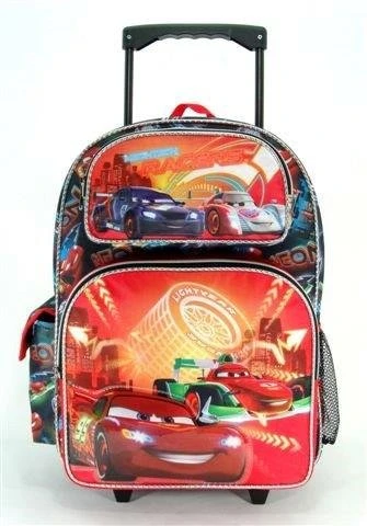 Disney Cars - 16" Rolling Backackpack - Neon 1 Disney Cars - 16" Rolling Backackpack - Neon