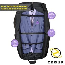 ZEGUR Suit Carry On Garment Bag For Travel & Business Trips With Shoulder Strap And Rolling Luggage Attachment Point - Black 10 ZEGUR Suit Carry On Garment Bag For Travel & Business Trips With Shoulder Strap And Rolling Luggage Attachment Point - Black -Backpack Shop 51nlzIGKbUL