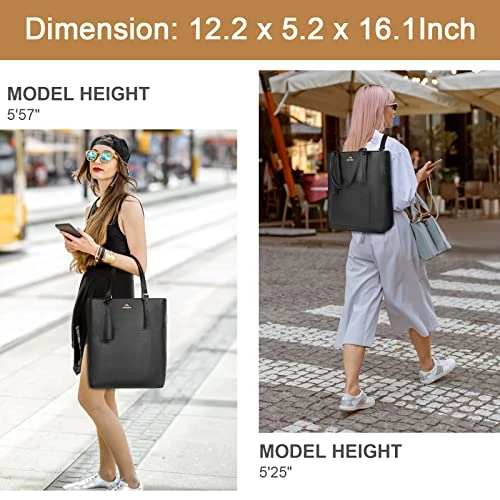 Backpack Purse For Women, 15.6 Inch Convertible Soft Vegan Leather Laptop Backpack With USB Charging Port, Waterproof Anti-theft Shoulder Tote Bag Handbag With Tassel For School Work Business Travel 5 Backpack Purse For Women, 15.6 Inch Convertible Soft Vegan Leather Laptop Backpack With USB Charging Port, Waterproof Anti-theft Shoulder Tote Bag Handbag With Tassel For School Work Business Travel - Image 5