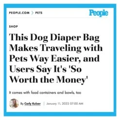 Dog Travel Bag Airline Approved For Dog And Cat Tote Organizer With Multi Function Pockets , 2 Food Containers And Collapsible Bowls , Weekend Away Dog Bag For Travel Accessories (Pink) -Backpack Shop 51qYo wfckL