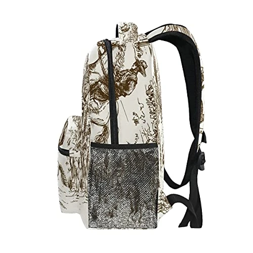 Xigua Western Desert Cowboy Backpacks Waterproof Laptop IPad Tablet Travel Backpack School Bag With Multiple Pockets 6 Xigua Western Desert Cowboy Backpacks Waterproof Laptop IPad Tablet Travel Backpack School Bag With Multiple Pockets - Image 6