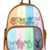 Loungefly Pokemon Eeveelutions Womens Double Strap Shoulder Bag Purse (Brown)