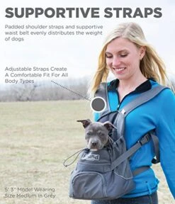 Outward Hound PoochPouch Dog Front Carrier, Medium, Blue -Backpack Shop 51yjjH2M7xL
