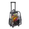 Magicbags Rolling Clear Backpack, Heavy Duty Cold-Resistant Security Transparent PVC Backpack With Wheels