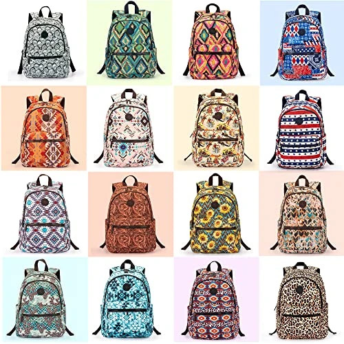 Montana West Bohemian Backpack Ethnic Aztec Geometric Daypack Boho Casual Canvas School Bookbag Travel Shoulder Bag MW1141-9110M-TN 2 Montana West Bohemian Backpack Ethnic Aztec Geometric Daypack Boho Casual Canvas School Bookbag Travel Shoulder Bag MW1141-9110M-TN - Image 2