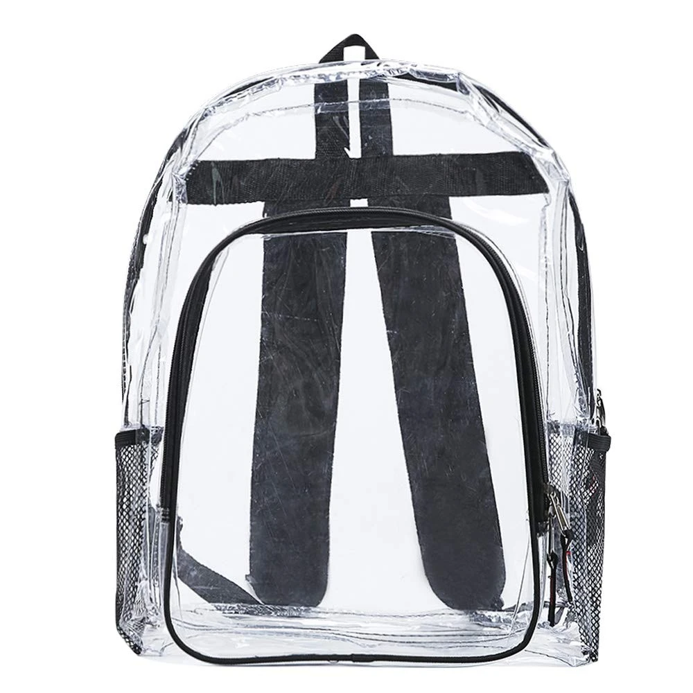 Heavy Duty Clear Backpack,Transparent Vinyl Backpack With Adjustable Straps, See Through Backpack For Work ,School,Security Travel And Sports 4 Heavy Duty Clear Backpack,Transparent Vinyl Backpack With Adjustable Straps, See Through Backpack For Work ,School,Security Travel And Sports - Image 4
