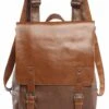 Kenox Vintage PU Leather Laptop Backpack Knapsack Rucksack Weekender Daypack Bag